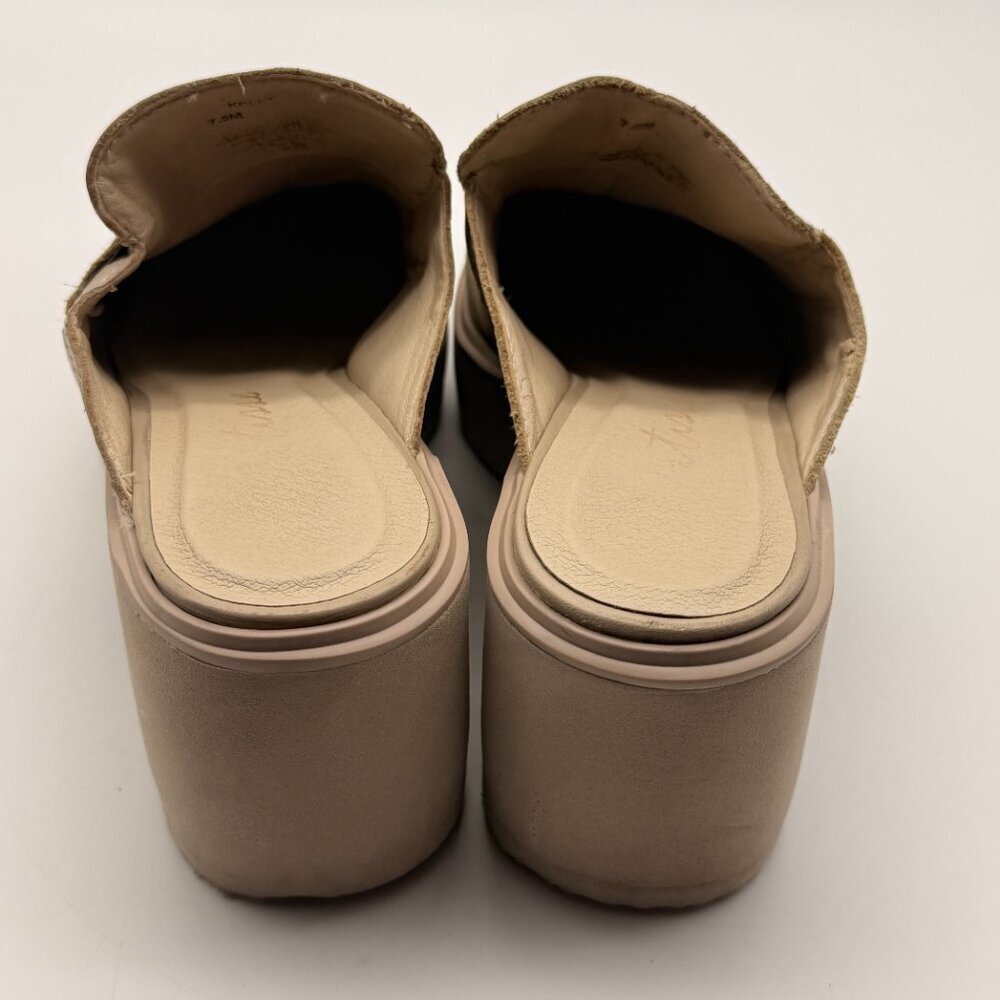 Matisse Kelly Platform Mule Loafer in Oat Leather sz 7.5 - Picture 5 of 12